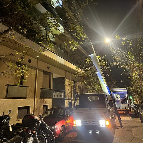 γερανός για ξυλεία