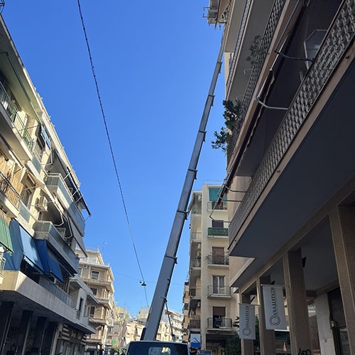 γερανός για ανύψωση ντουλάπας