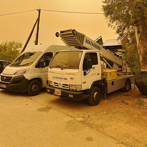 γερανός για ανύψωση σε ξυλεία